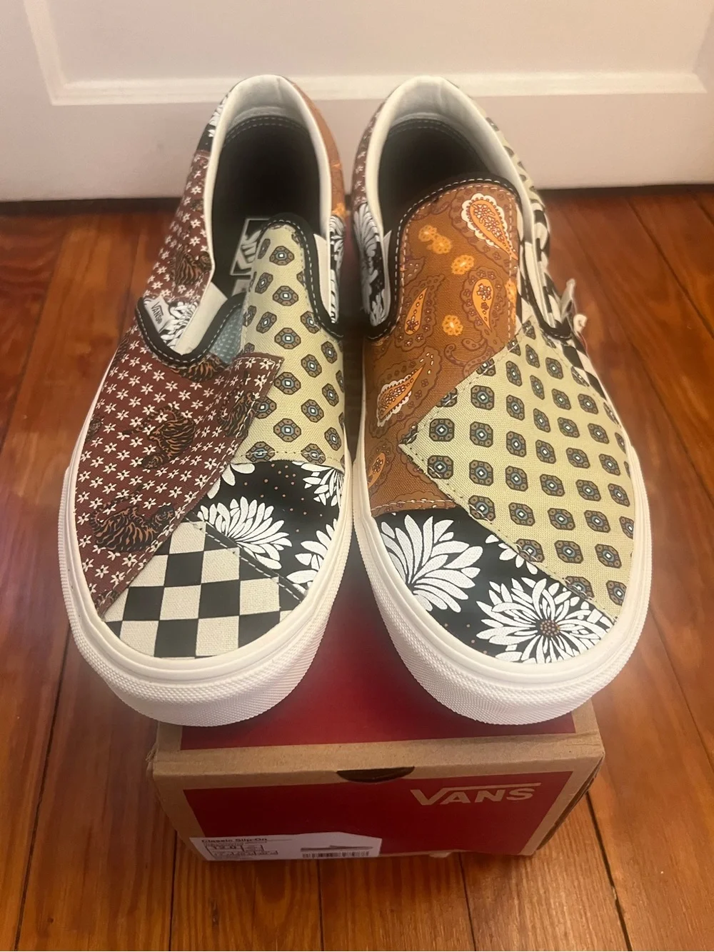 Vans Classic Slip-On Tiger Patchwork Shoes | Men’s Size 12 | New in Box